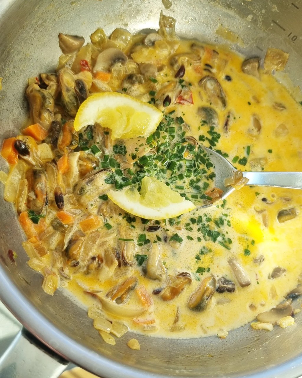 Moules à la&nbsp;crème